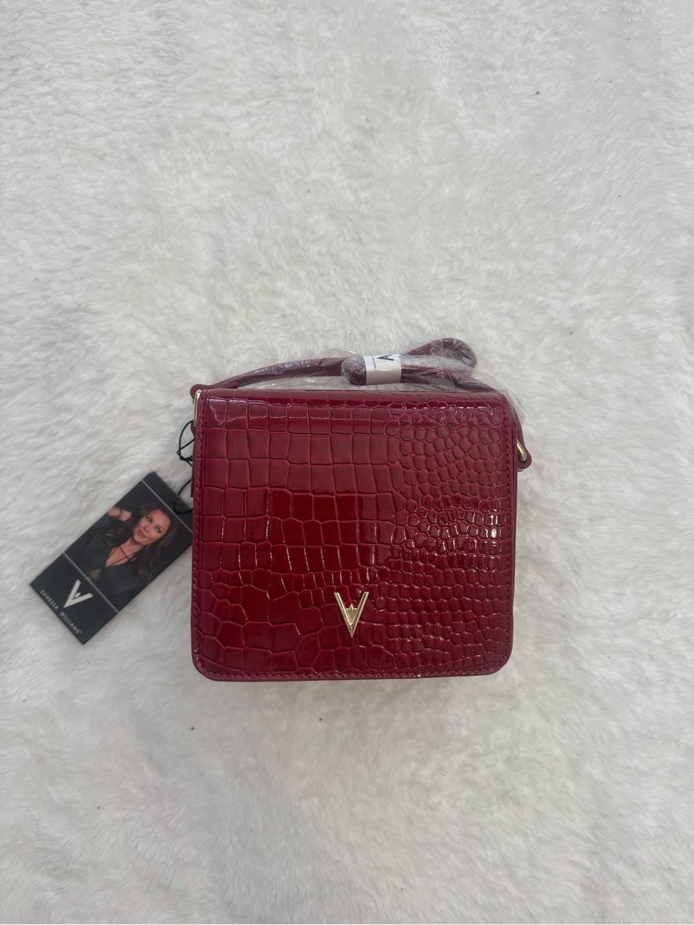 Women’s Red Croc-Embossed Crossbody Bag NWTs